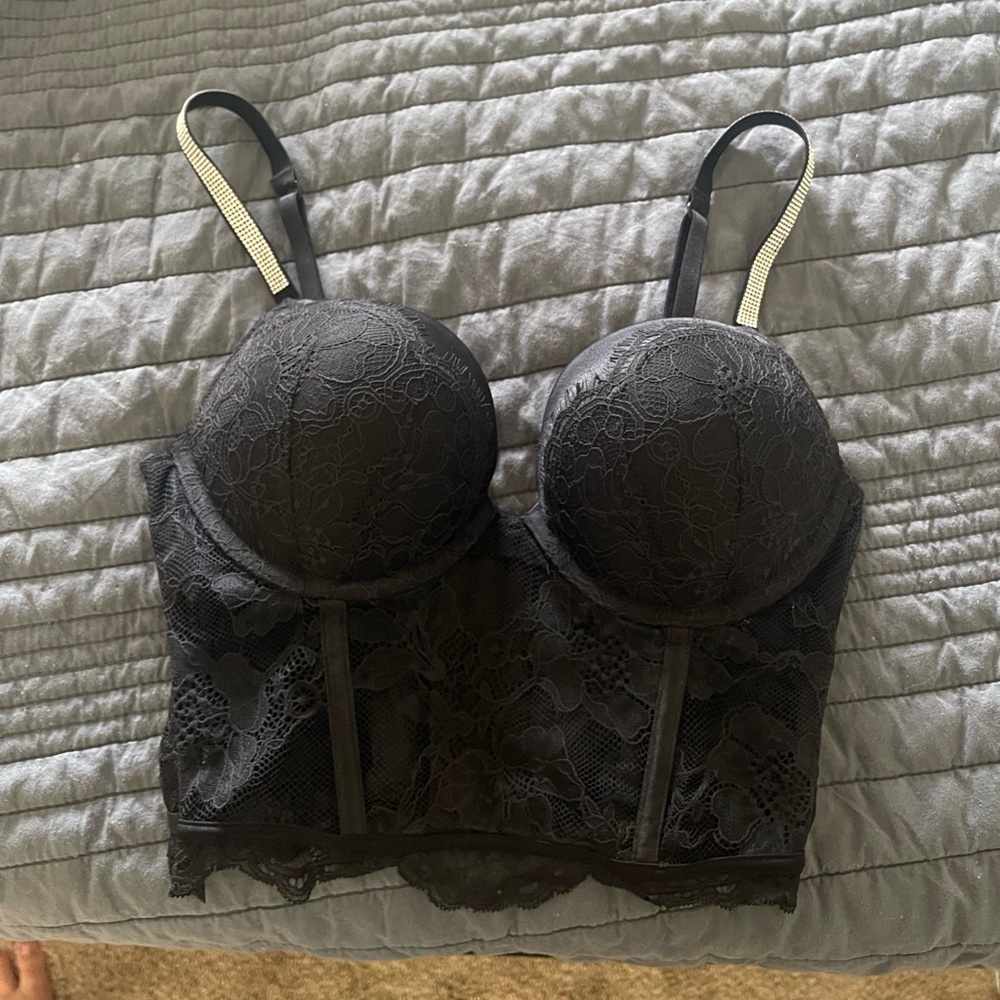 Victoria’s Secret Bombshell Add-2-Cups Shine Strap Push-Up Corset Top